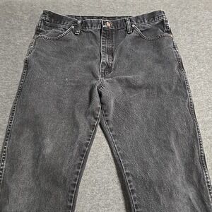 VTG Wrangler Jeans Men's 36 x 32 (36x30) 13MWZ Black Western Cowboy Rodeo Y2K